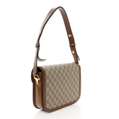 Gucci GG Supreme Monogram Horsebit 1955 Shoulder Bag Beige Brown Sugar 3 of 13