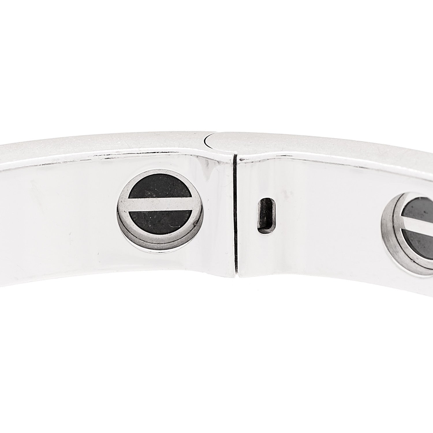 Cartier 18K White Gold Diamond Ceramic LOVE Paved Bracelet 17 5 of 9