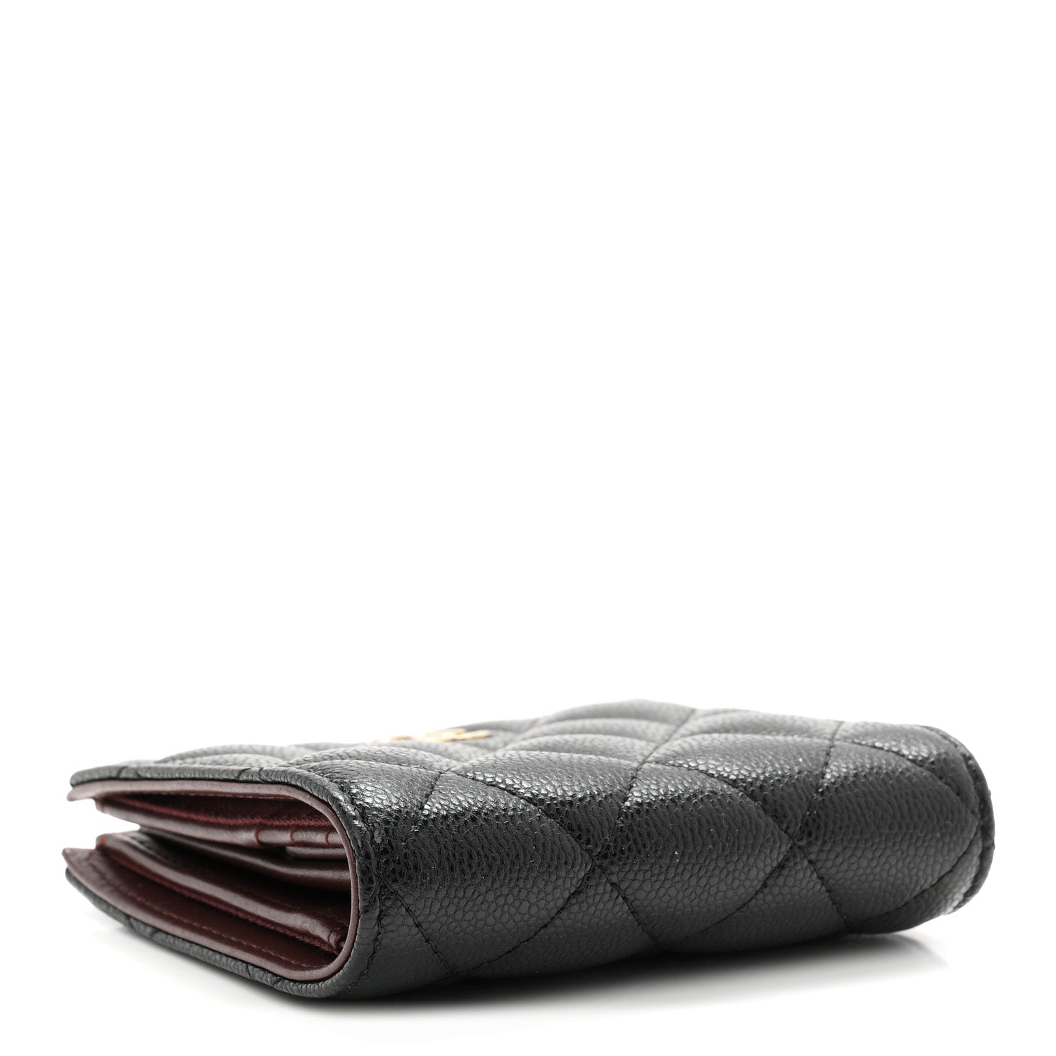 Chanel Caviar Quilted Compact Bifold Wallet Black 4 of 9