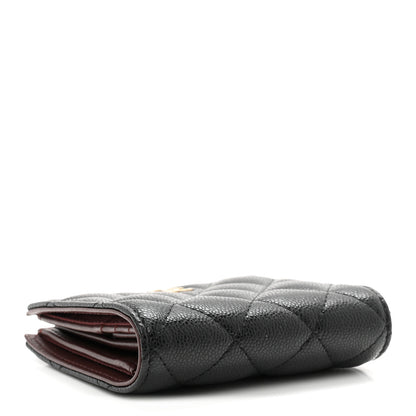Chanel Caviar Quilted Compact Bifold Wallet Black 4 of 9