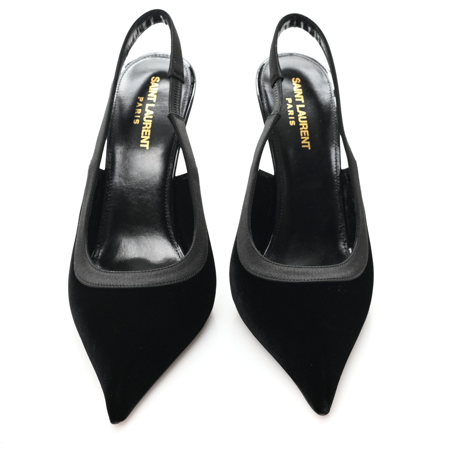 Velluto Master Raso Regale Victoire 115 Slingback Pumps 40 Black