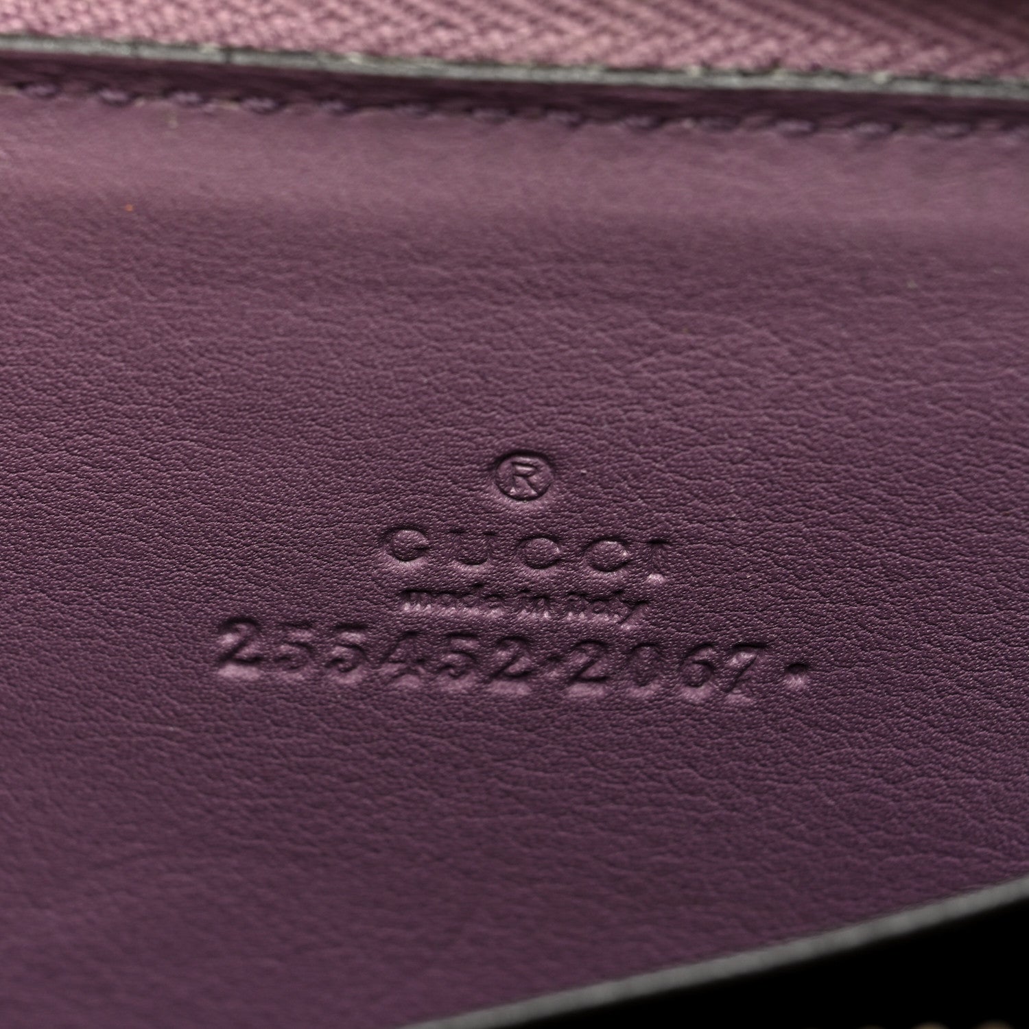 Gucci Patent Microguccissima Zip Around Card Case Mauve 6 of 7