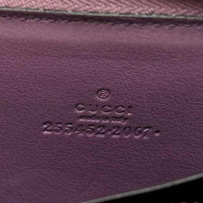 Gucci Patent Microguccissima Zip Around Card Case Mauve 6 of 7