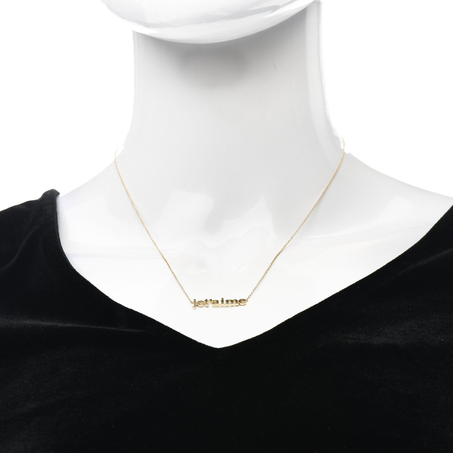 18K Yellow Gold Je t'aime Necklace