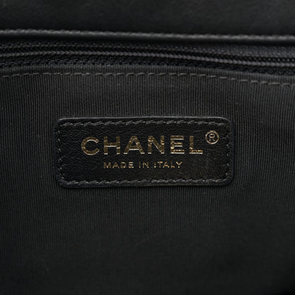 Chanel Tweed Medium Pearl Handle Flap Black Ecru 6 of 11
