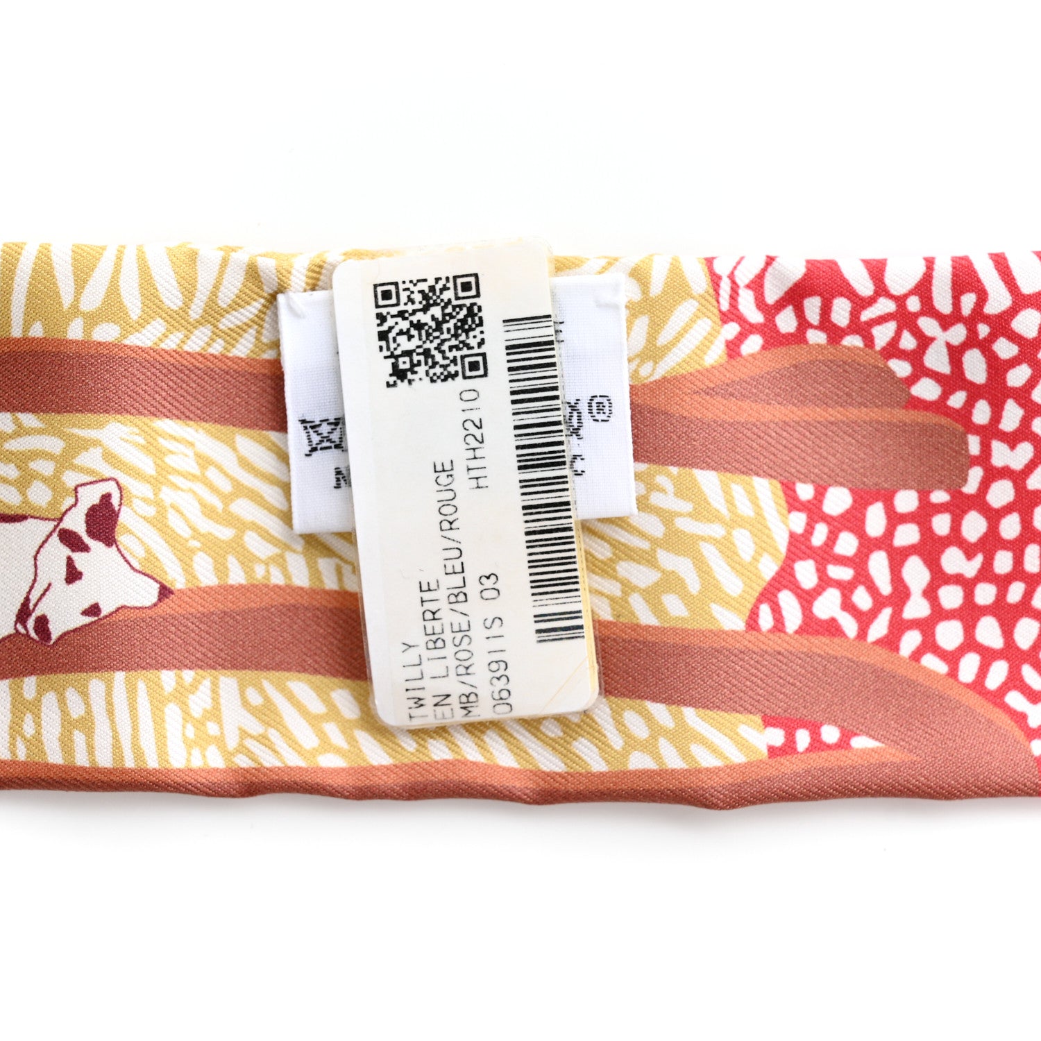 Hermes Silk En Liberte Twilly Rose Bleu Rouge 3 of 4
