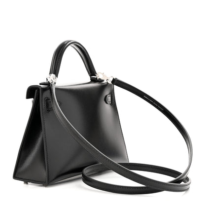 Hermes Box Studded Clouté Mini Kelly Sellier 20 Black 3 of 10