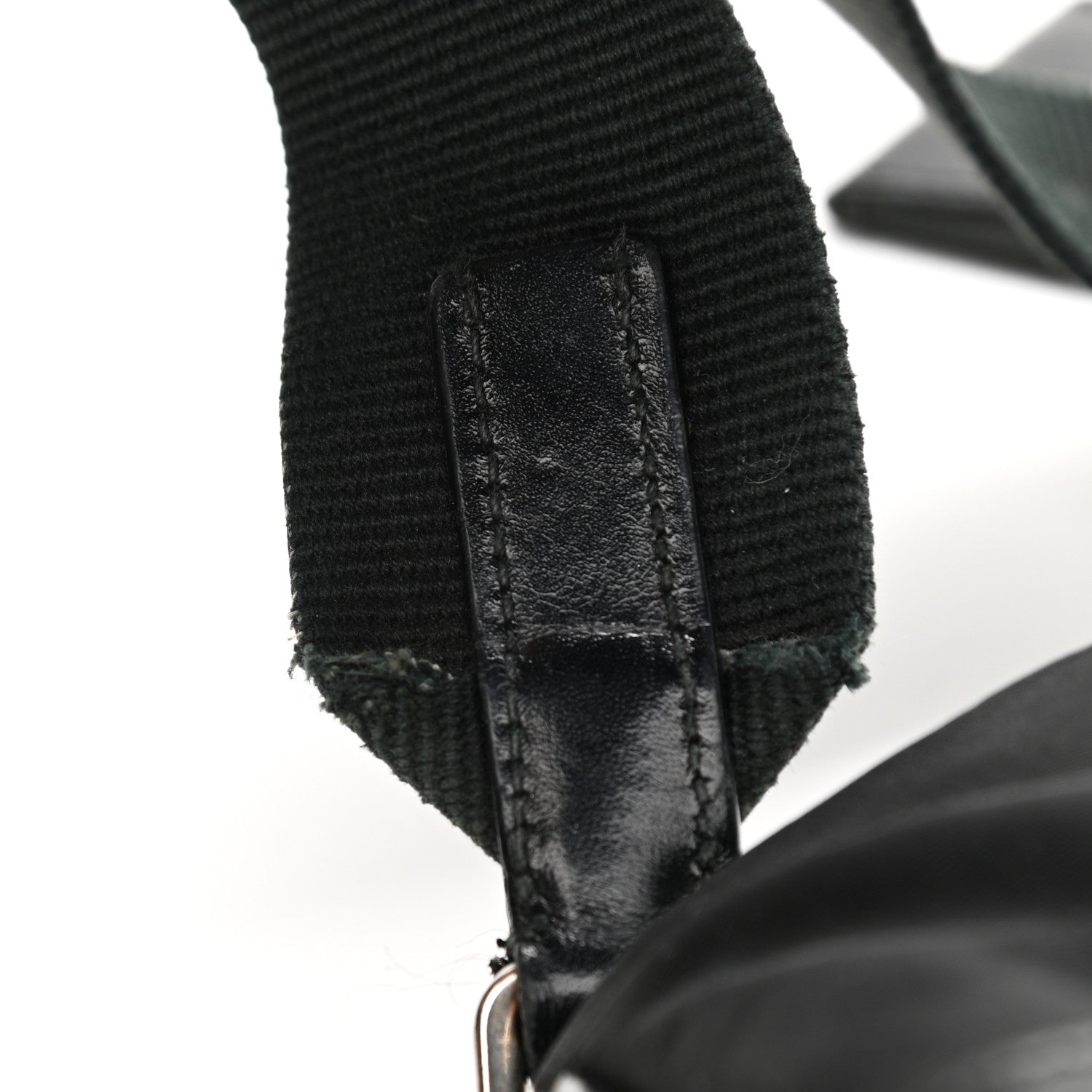 Prada Tessuto Nylon Soft Calf Shoulder Bag Black 14 of 15