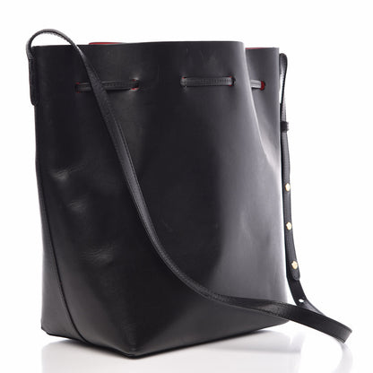 Mansur Gavriel Vegetable Tanned Calfskin Bucket Bag Black Flamma 3 of 20