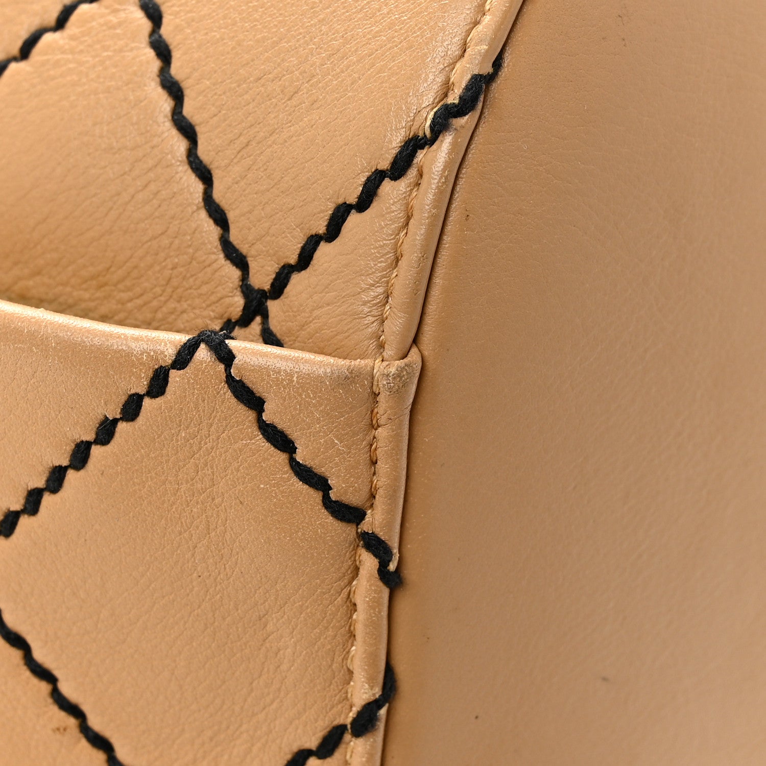 Chanel Calfskin Wild Stitch Duffel Bag Beige 12 of 15