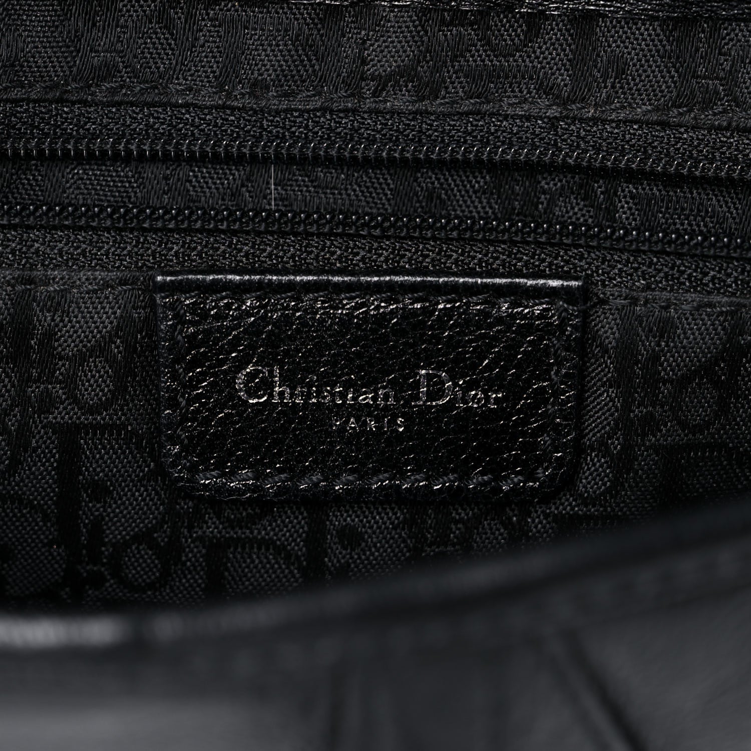 Christian Dior Calfskin Saddle Bag Black 6 of 12