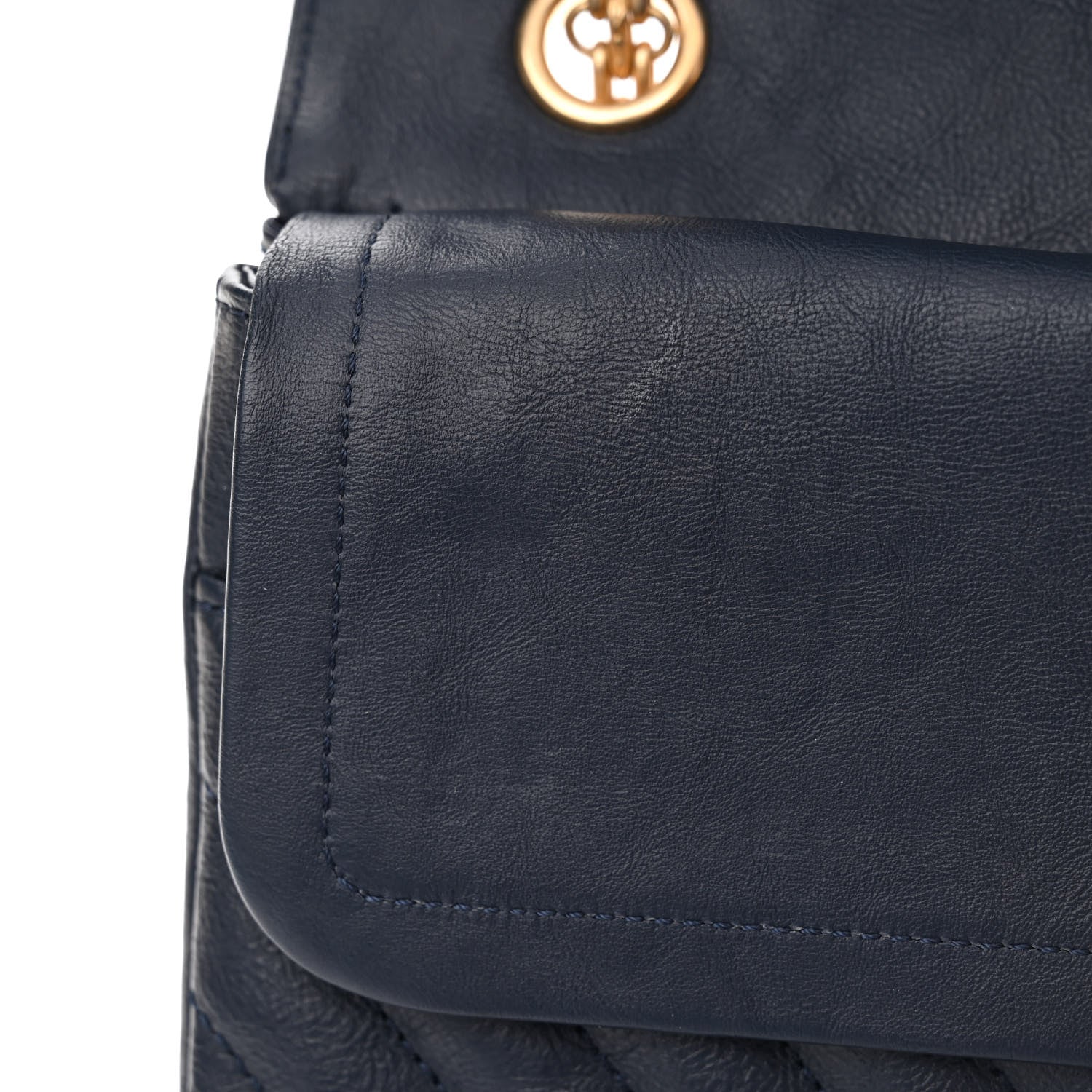 Chanel Crumpled Calfskin Chevron Quilted 2.55 Reissue 226 Navy Blue 11 of 15