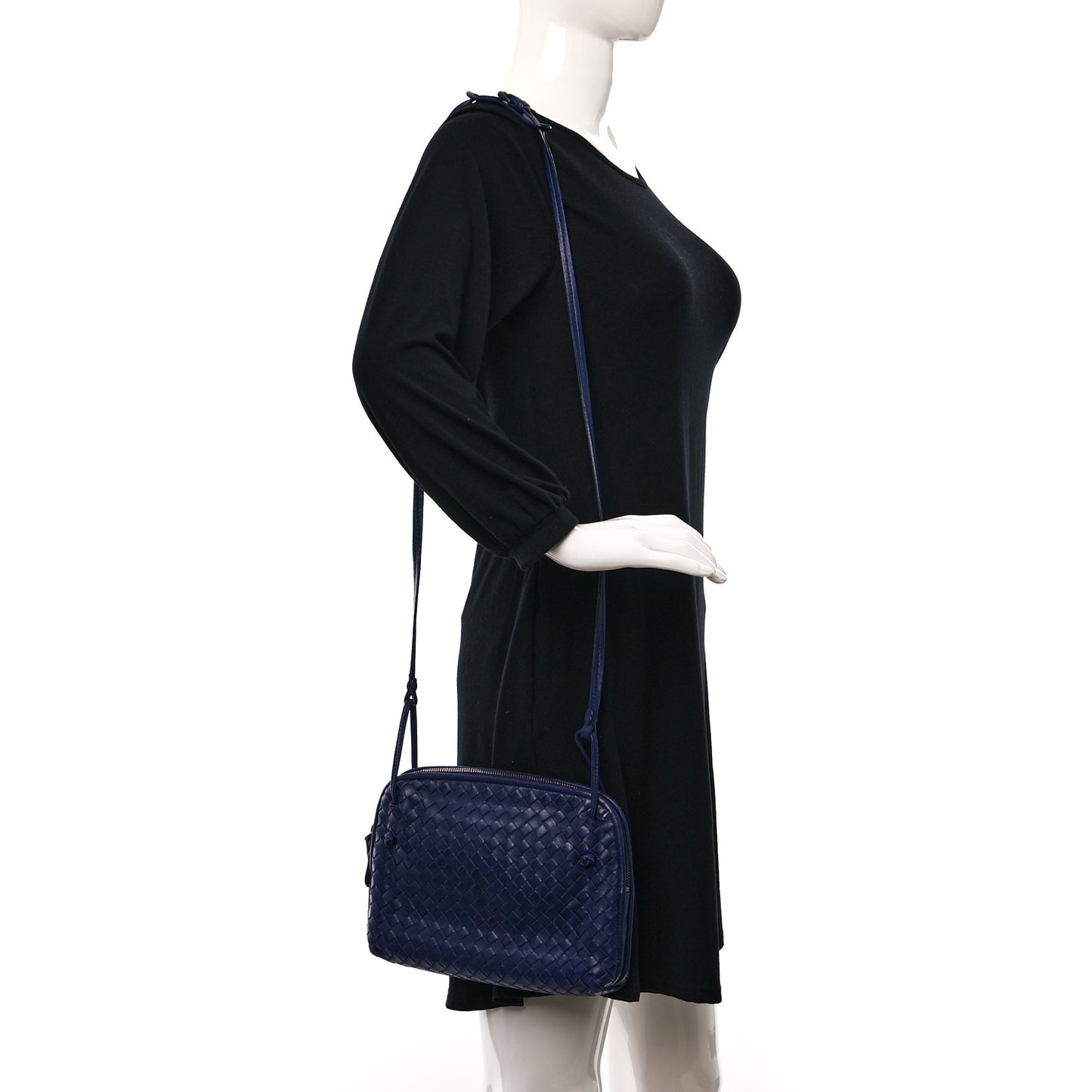 Nappa Intrecciato Nodini Crossbody Messenger Purple