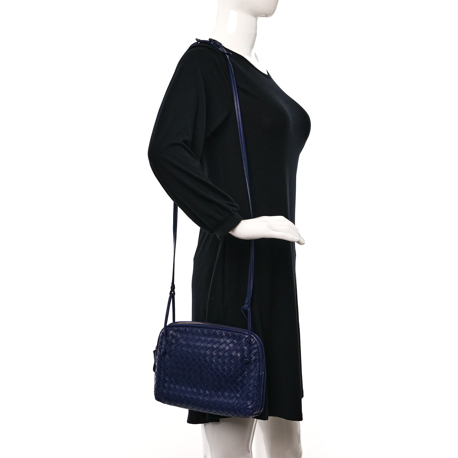 Bottega Veneta Nappa Intrecciato Nodini Crossbody Messenger Purple 2 of 10