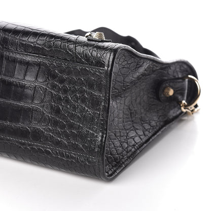 Balenciaga Calfskin Crocodile Embossed Giant 12 Gold Hardware City Black 10 of 12