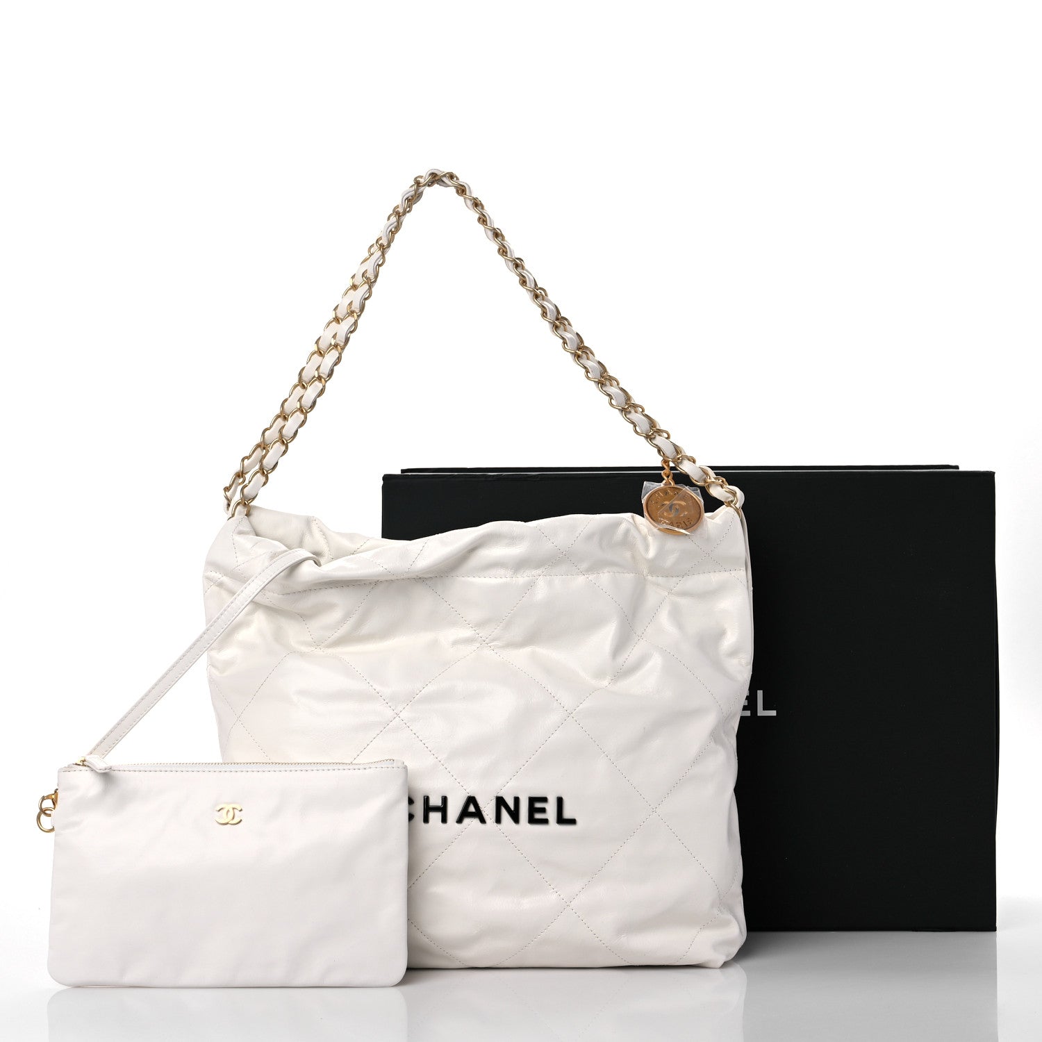Chanel Calfskin Quilted Small Chanel 22 White 11 of 11