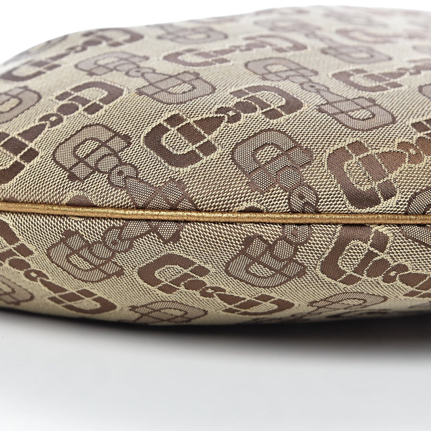 Canvas Horsebit Glam Hobo Bronze