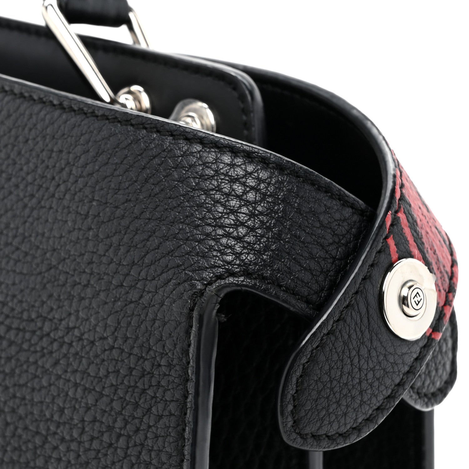 Fendi X NOEL FIELDING Cuoio Romano Painted Mini Peekaboo I SEE U Satchel Black Multicolor 17 of 17