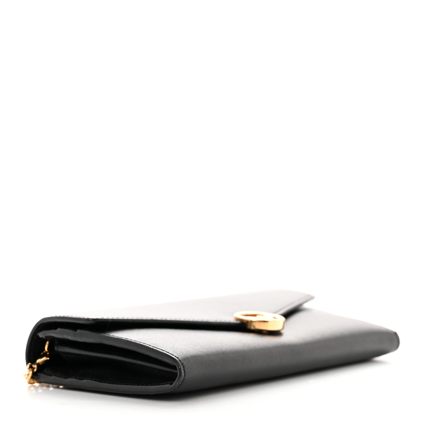 Vitello Liberty Lucido F is Fendi Continental Envelope Wallet on Chain Black