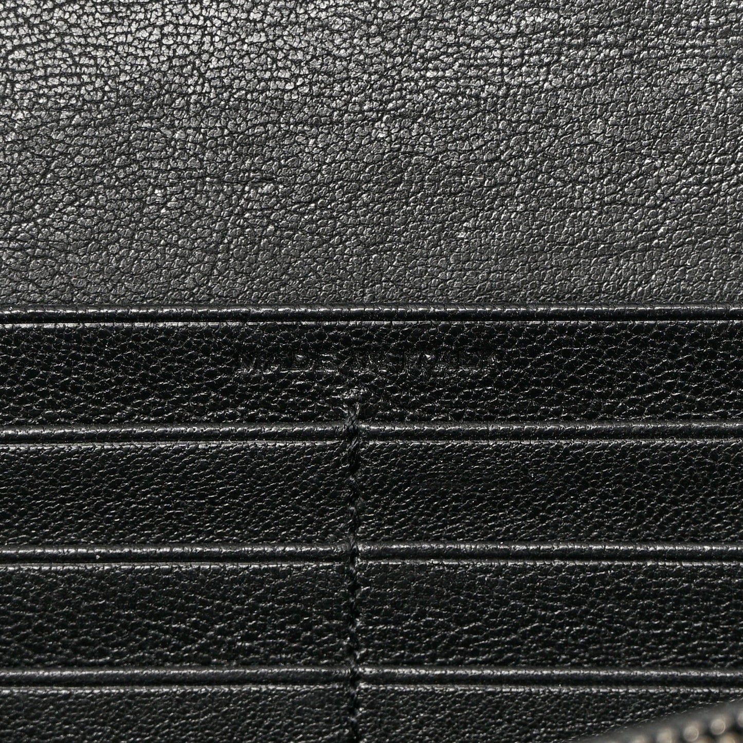 Lambskin Mixed Matelasse Quilted Large Monogram Envelope Wallet Black