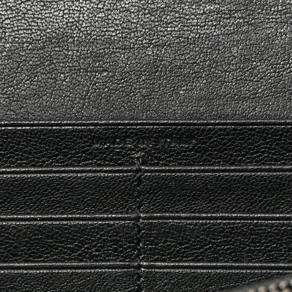 Saint Laurent Lambskin Mixed Matelasse Quilted Large Monogram Envelope Wallet Black 7 of 15