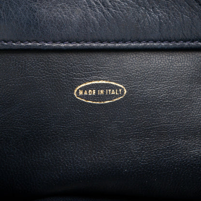 Chanel Calfskin Quilted Shoulder Bag Navy Blue 7 of 8
