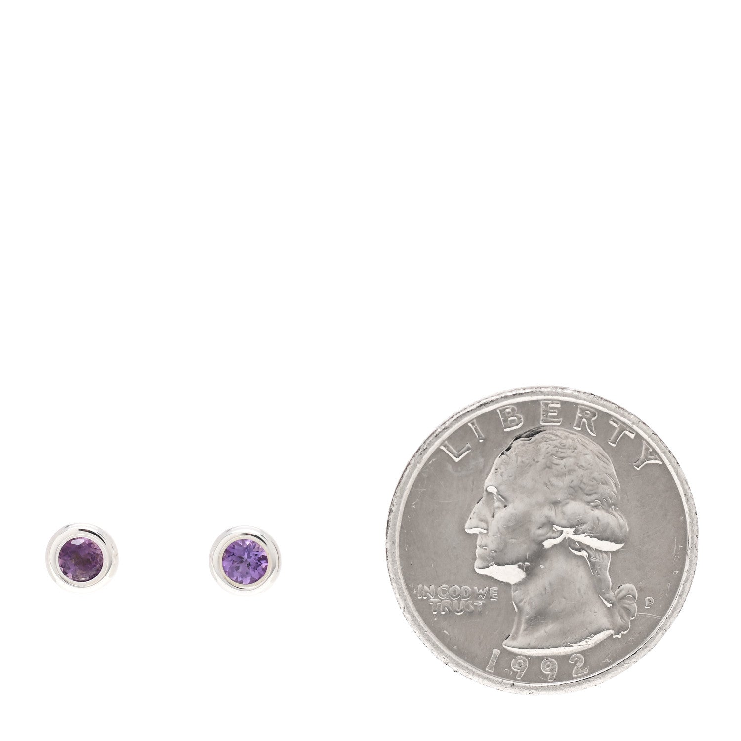 Tiffany Sterling Silver Amethyst Color By The Yard Earrings 2 of 5