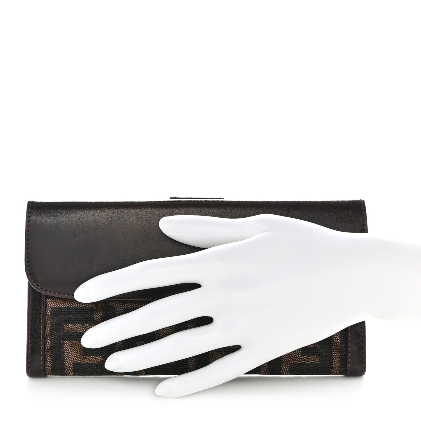 Zucca Calfskin Continental Flap Wallet Tobacco