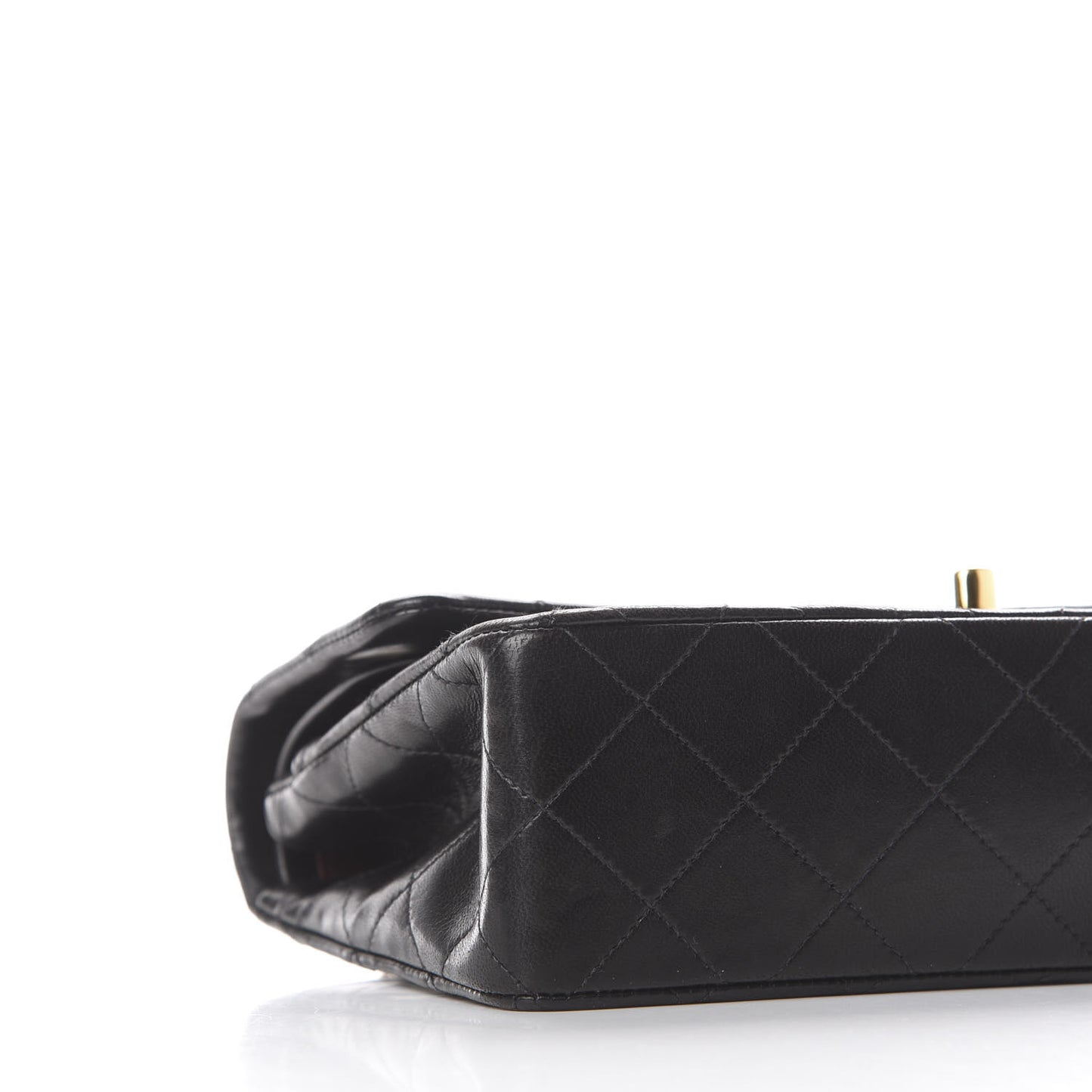 Lambskin Quilted Small Double Flap Black