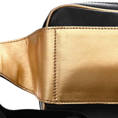 Prada Saffiano Travel Belt Bag Black Platino 12 of 12