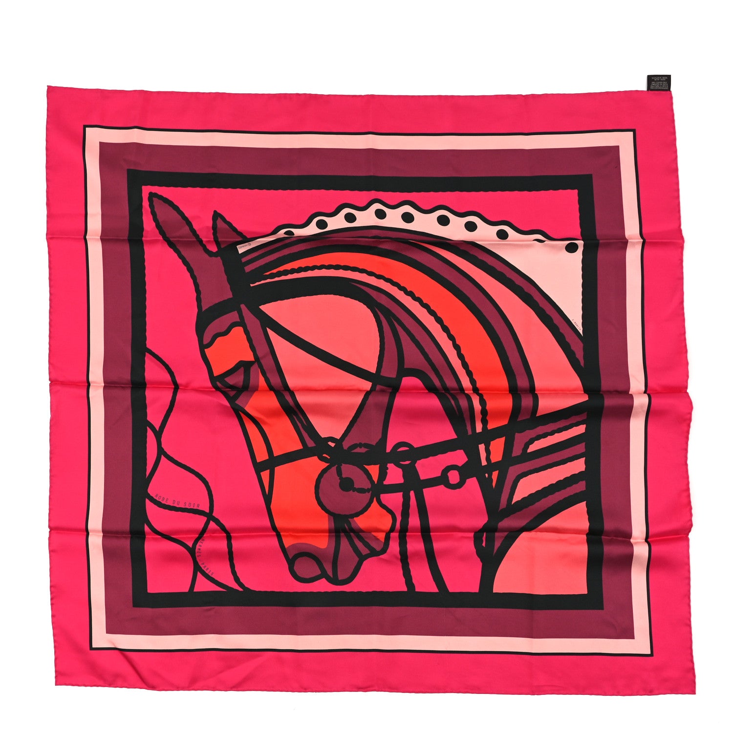 Hermes Silk Robe Du Soir Scarf 90 Orange Soleil Taupe 5 of 5