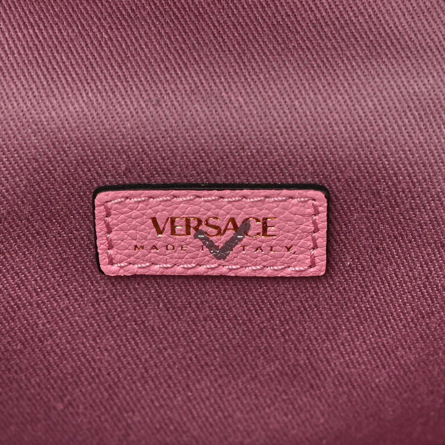 Grained Calfskin Medusa Vanity Case Pink