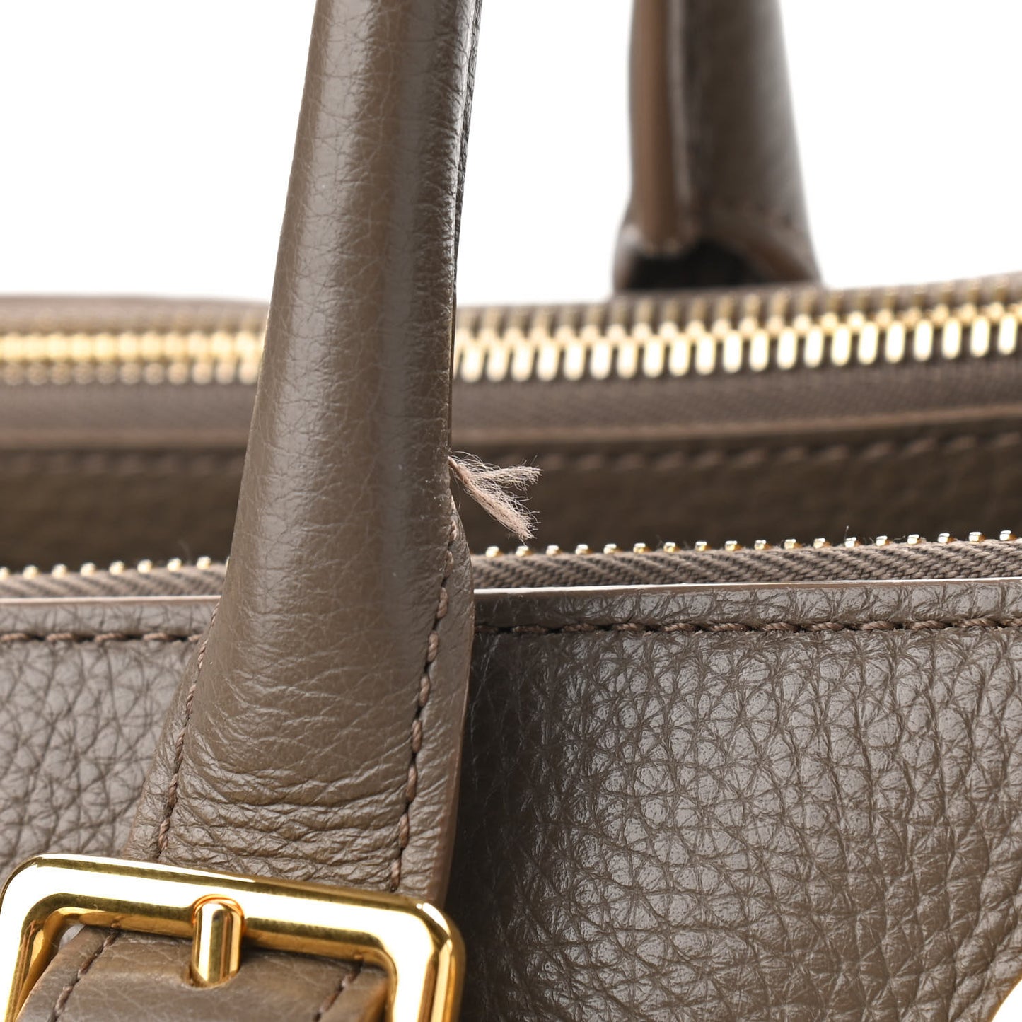 Classic Grain Calfskin Bayswater Double Zip Tote Clay