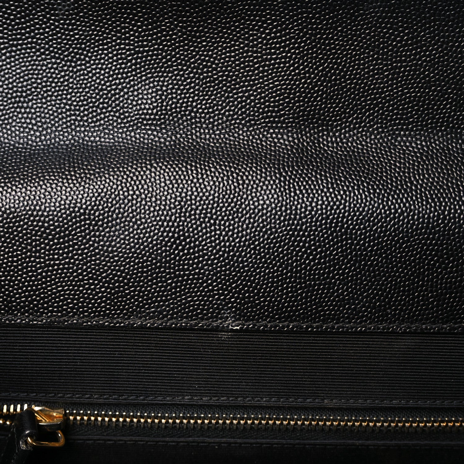 Saint Laurent Grain De Poudre Matelasse Chevron Large Monogram Satchel Black 10 of 10