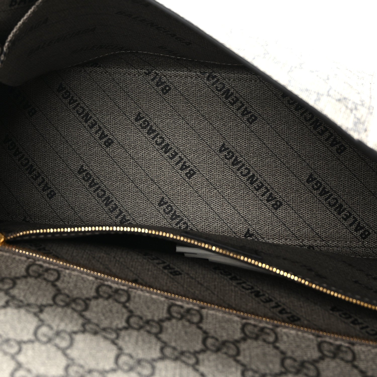Balenciaga X GUCCI GG Supreme Monogram Medium Hourglass Top Handle Bag Beige Ebony 5 of 9