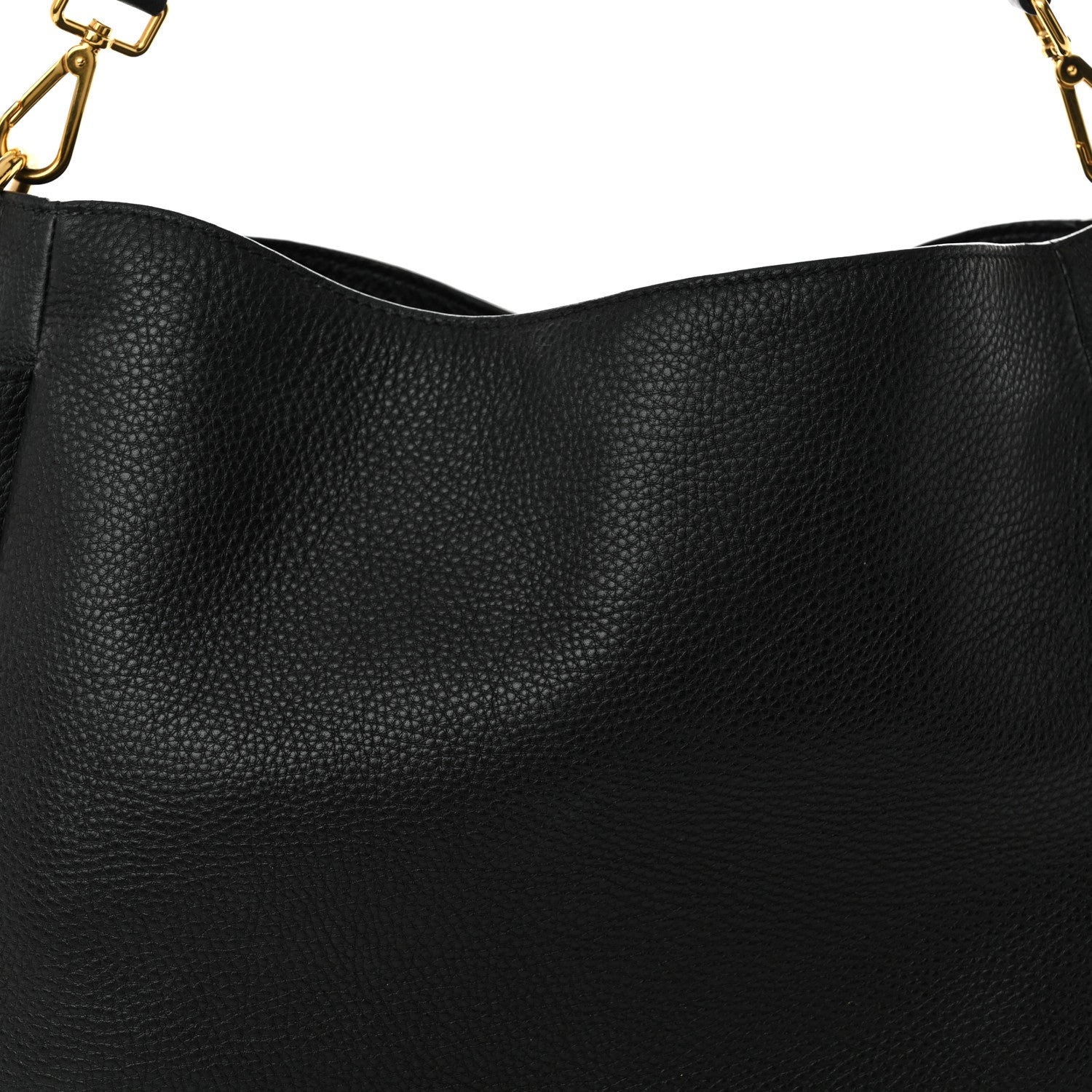 Prada Vitello Daino Side Pocket Hobo Black 8 of 11
