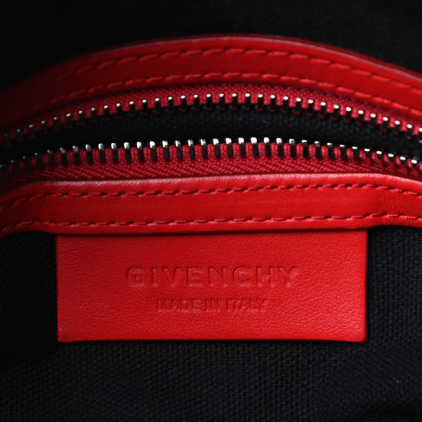 Calfskin Micro Nightingale Logo Strap Red