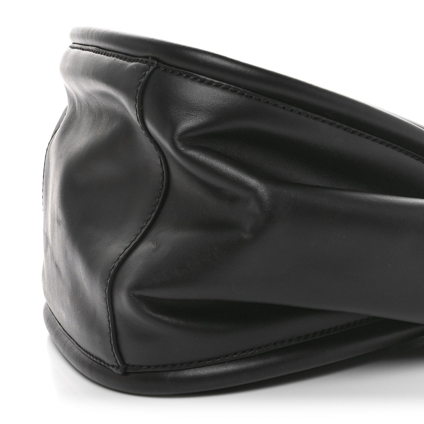 Calfskin Small Ruched Tote Black