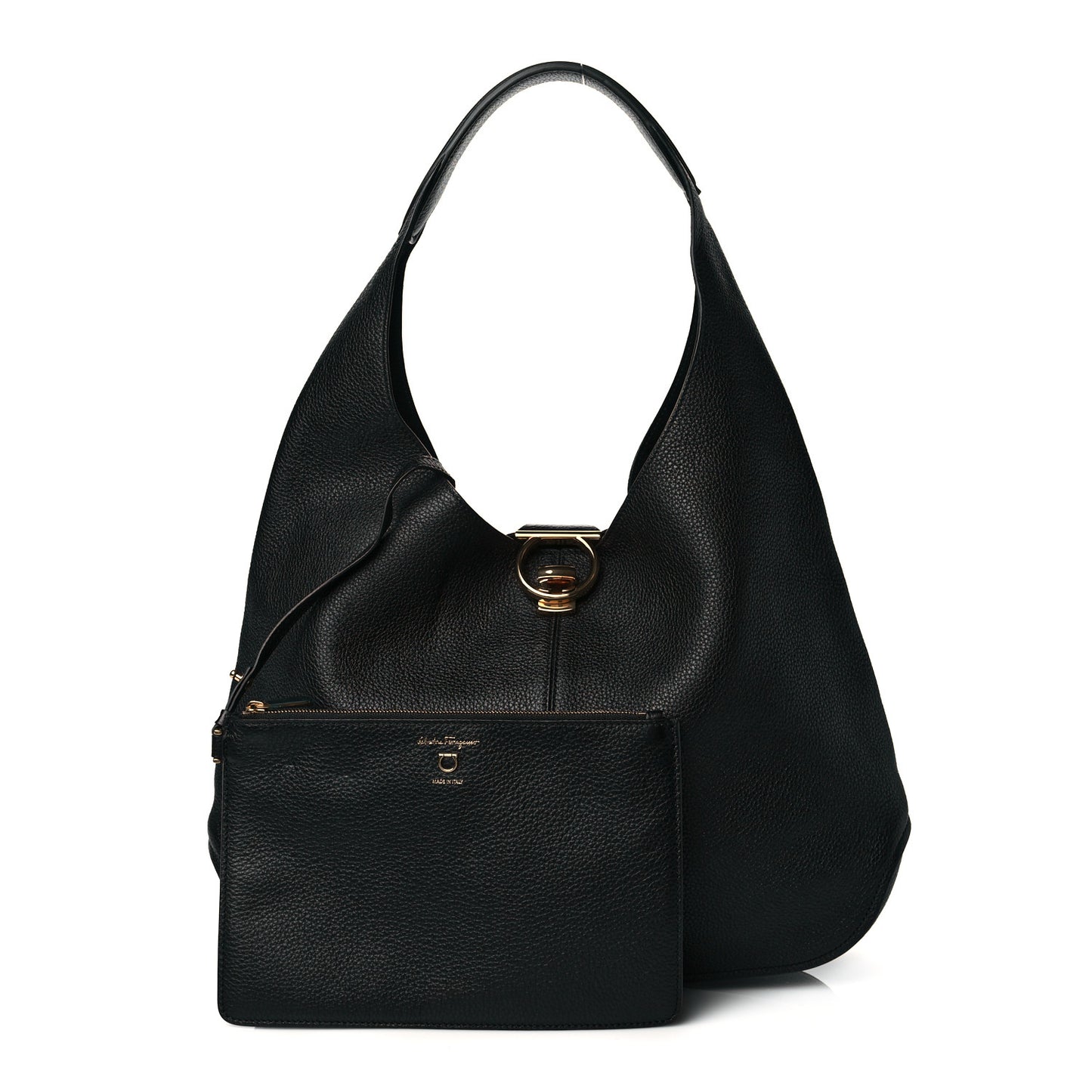 Calfskin Margot Hobo Black