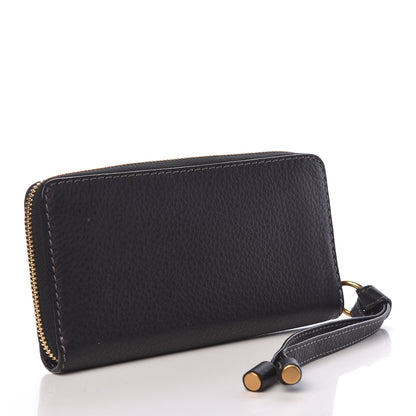 Chloe Grained Calfskin Marcie Long Zip Around Wallet Black 3 of 10