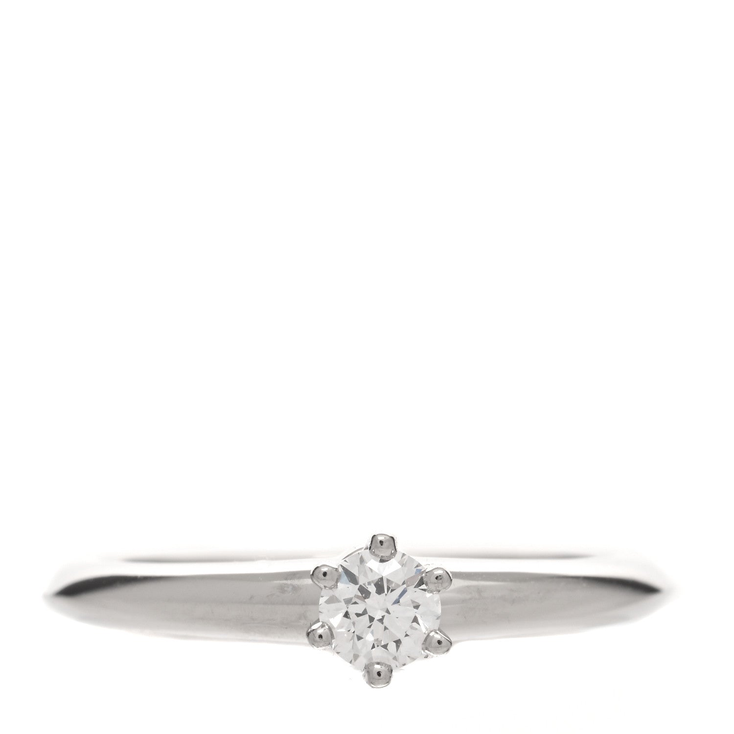 Tiffany Platinum Diamond .18ct Solitaire Engagement Ring 49 4.75 1 of 6