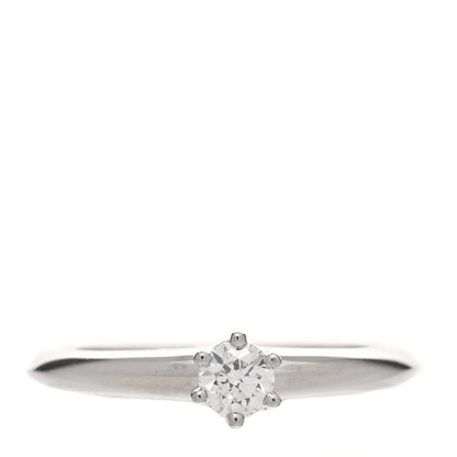 Tiffany Platinum Diamond .18ct Solitaire Engagement Ring 49 4.75 1 of 6