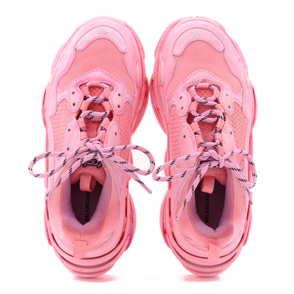 Balenciaga Fabric Mesh Distressed Womens Triple S Sneakers 39 Pink 2 of 10