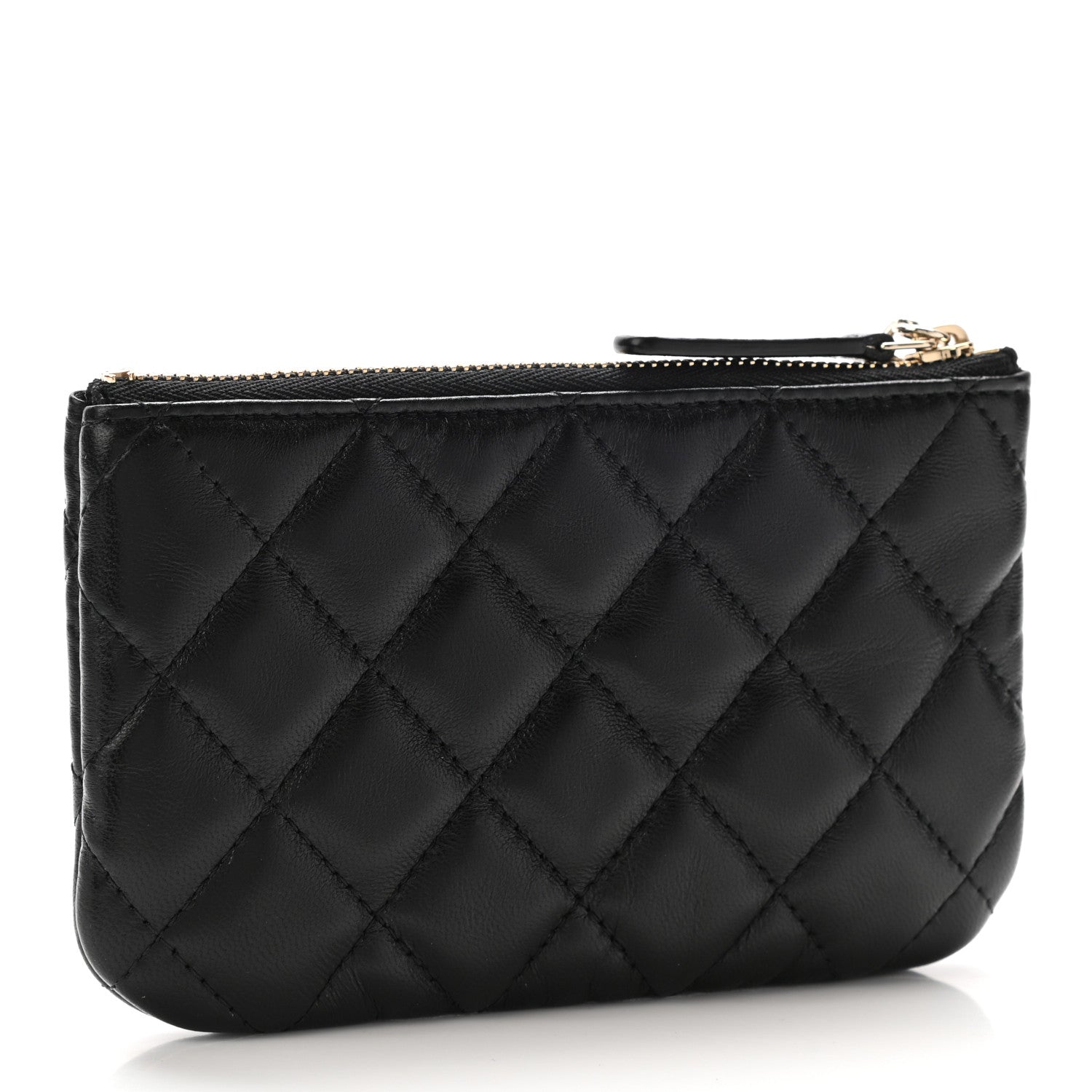 Chanel Lambskin Quilted Small No. 5 Cosmetic Case Black 3 of 9