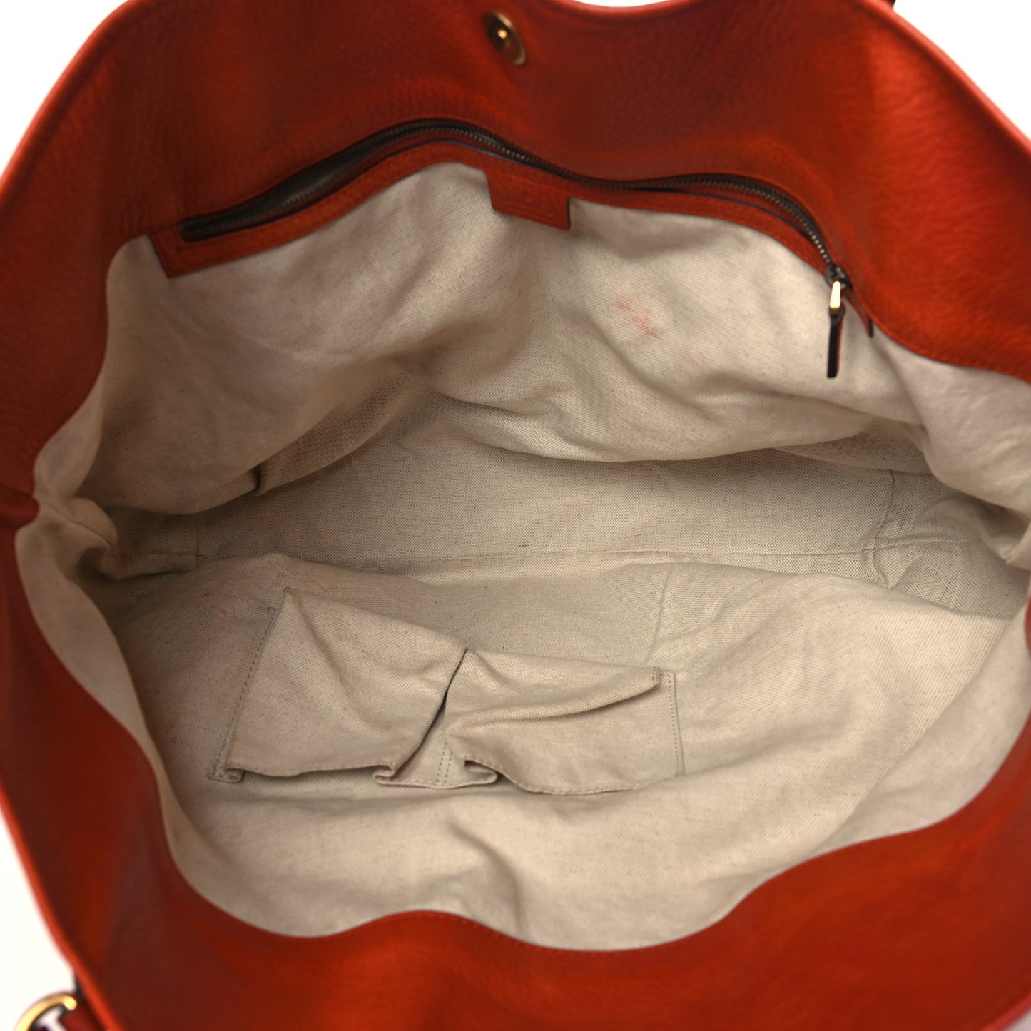 Calfskin Medium Laidback Crafty Tote Orange