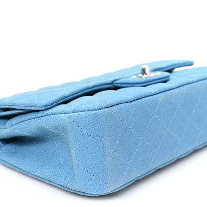 Chanel Iridescent Caviar Quilted Medium Double Flap Blue 9 of 10