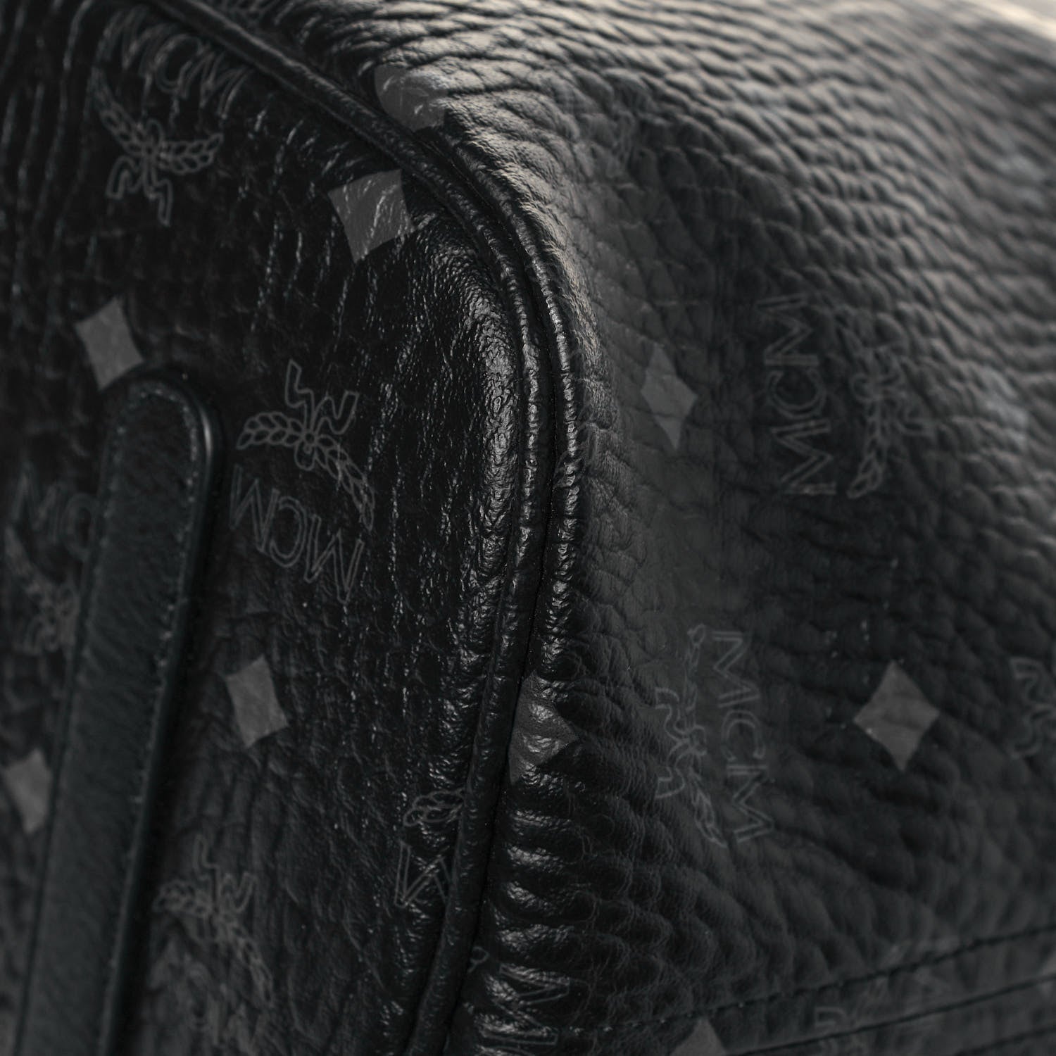 MCM Visetos Large Liz Reversible Shopper Tote Black 6 of 19