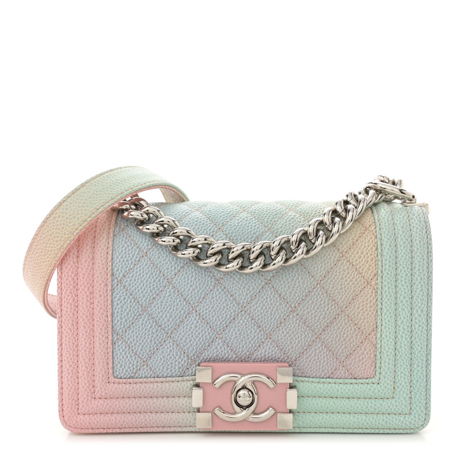 Chanel Caviar Quilted Small Rainbow Boy Flap Multicolor 1 of 12