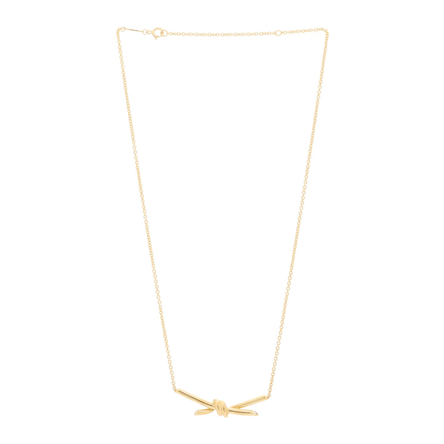 18K Yellow Gold Knot Necklace