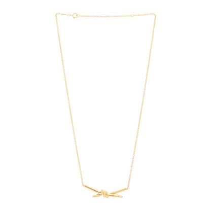 Tiffany 18K Yellow Gold Knot Necklace 3 of 6